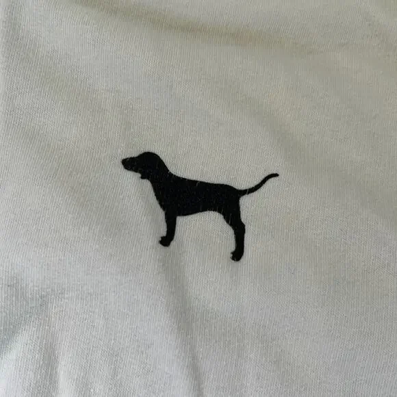 PINK Off-White Logo Animal Print Partial Zip Up Sweater - Picture 3 of 10